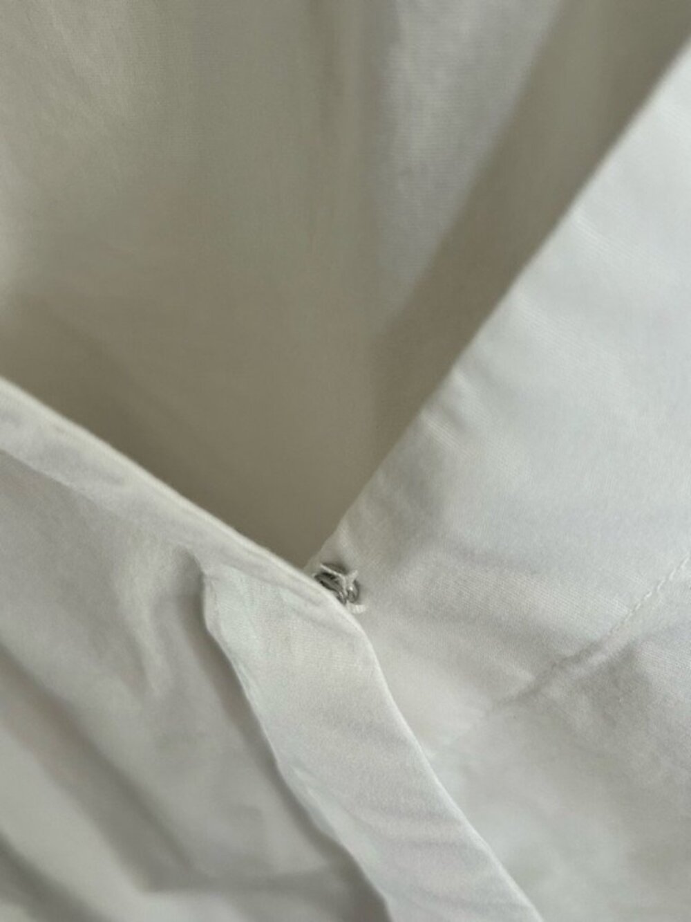 Banana Republic White Wrap Tie Puff-Sleeve Blouse Sz Med Summer Business Casual - Picture 16 of 16